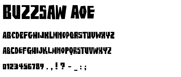 BuzzSaw AOE font